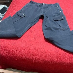 Akademiks Dark Gray/Black Cargo Boys Pants Size 20